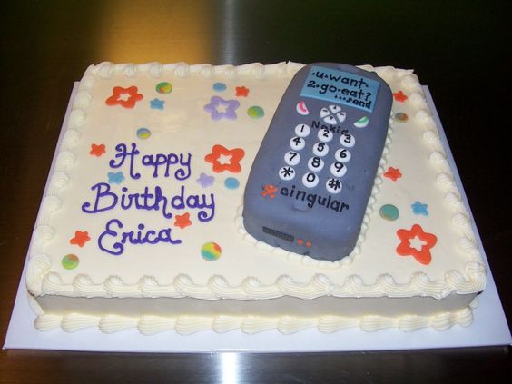 Cell Phone Birthday Cake