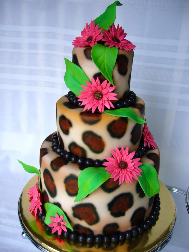 Cheetah Birthday Cake