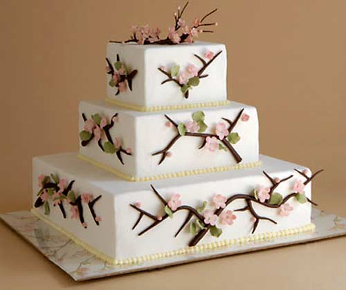 Cherry Blossom Wedding Cake