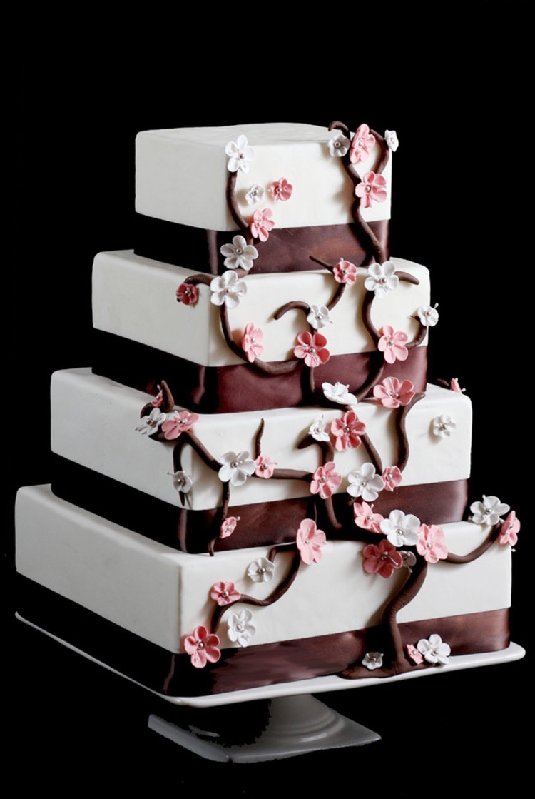 Cherry Blossom Wedding Cake