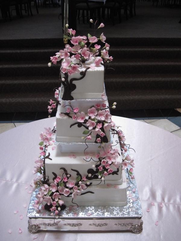 Cherry Blossom Wedding Cake