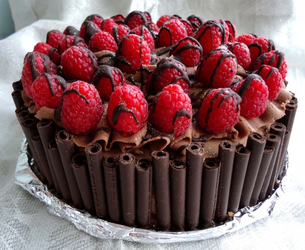 Chocolate Raspberry Birthday Cake