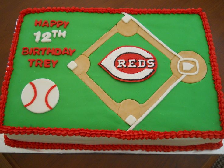 Cincinnati Red Birthday Cake