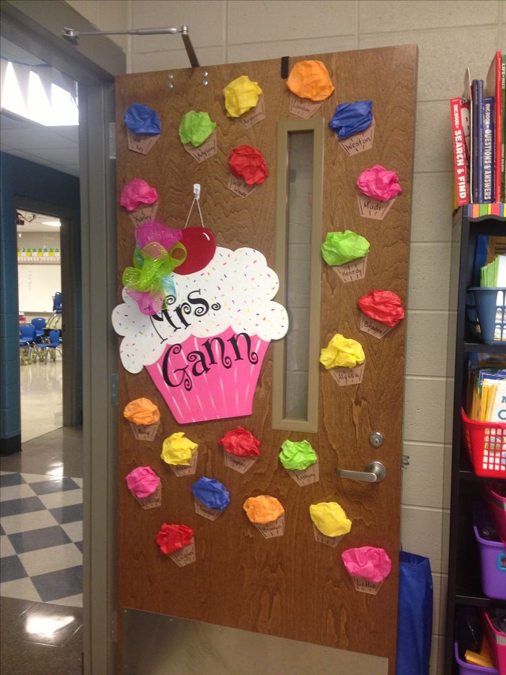 Cupcake Classroom Door Decoration