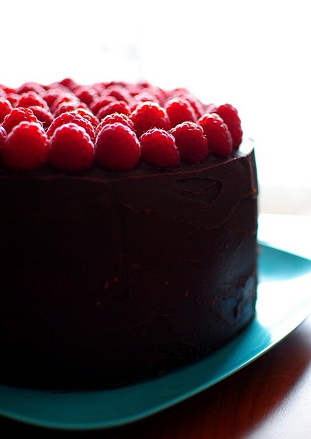 Dark Chocolate Raspberry Cakes