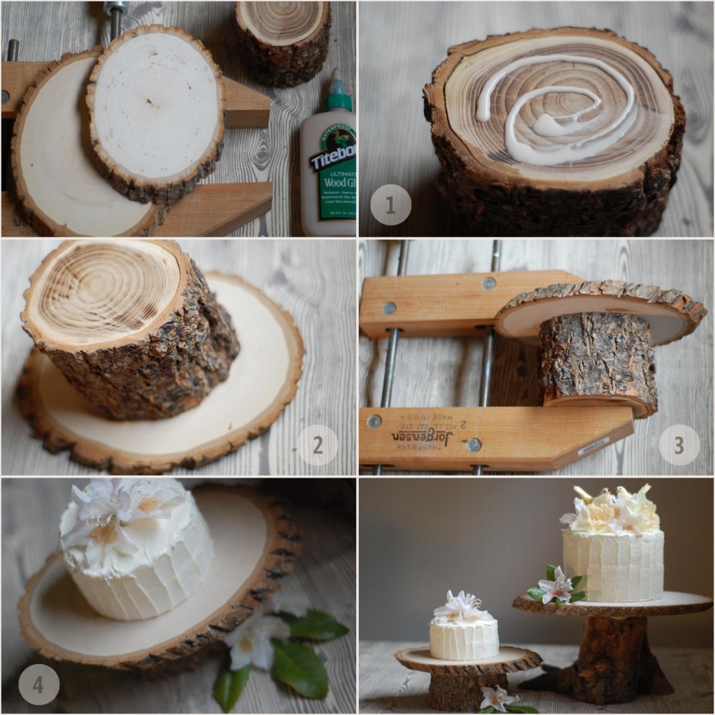 DIY Wood Cake Stand