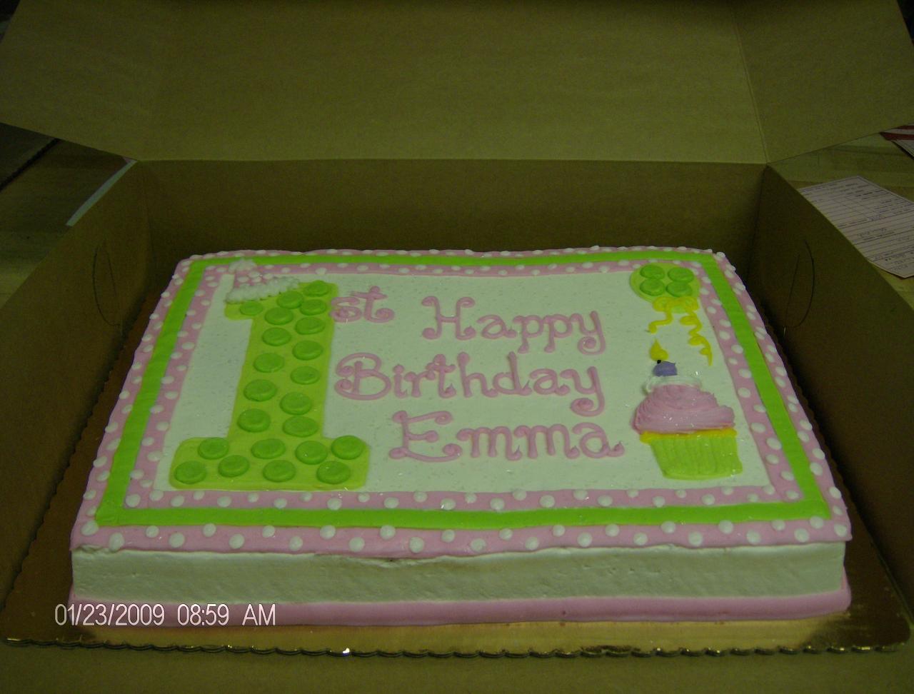 First Birthday Sheet Cake