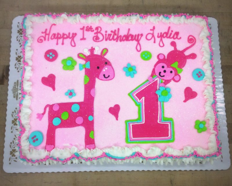 First Birthday Sheet Cake