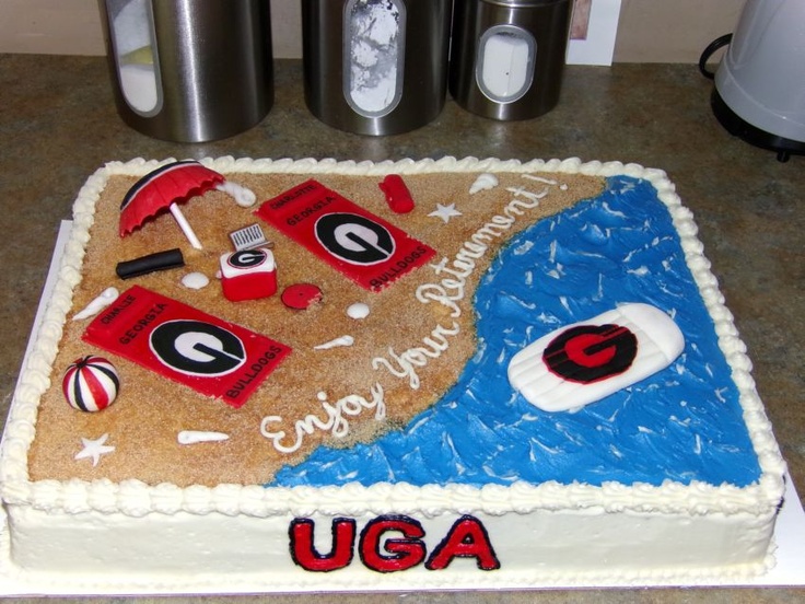 10 Georgia Football Round Cakes Photo Georgia Bulldog Cake