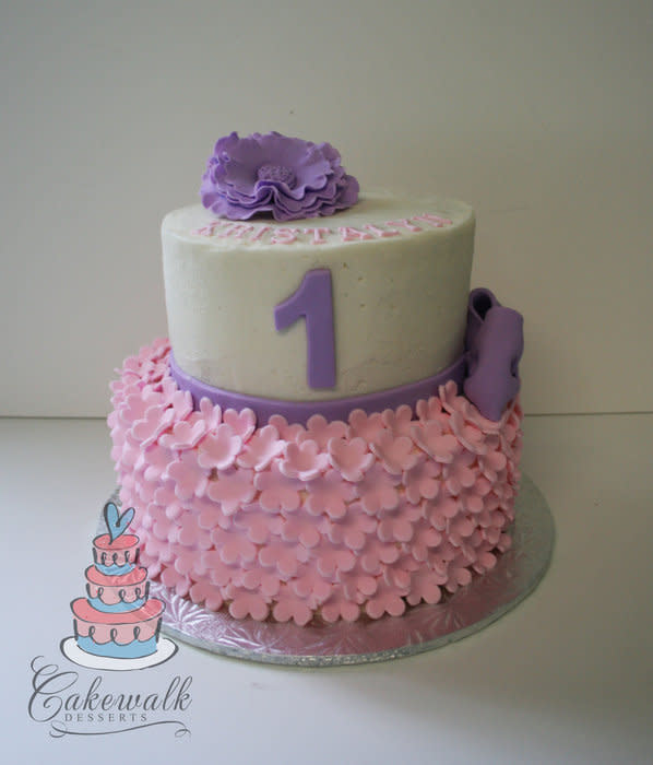 Girly 1st Birthday Cake