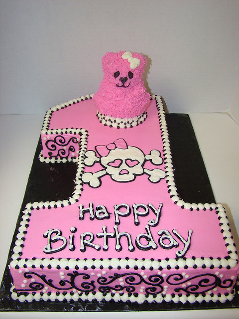 Girly Skull Birthday Cakes