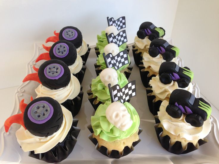 Grave Digger Monster Truck Cupcakes