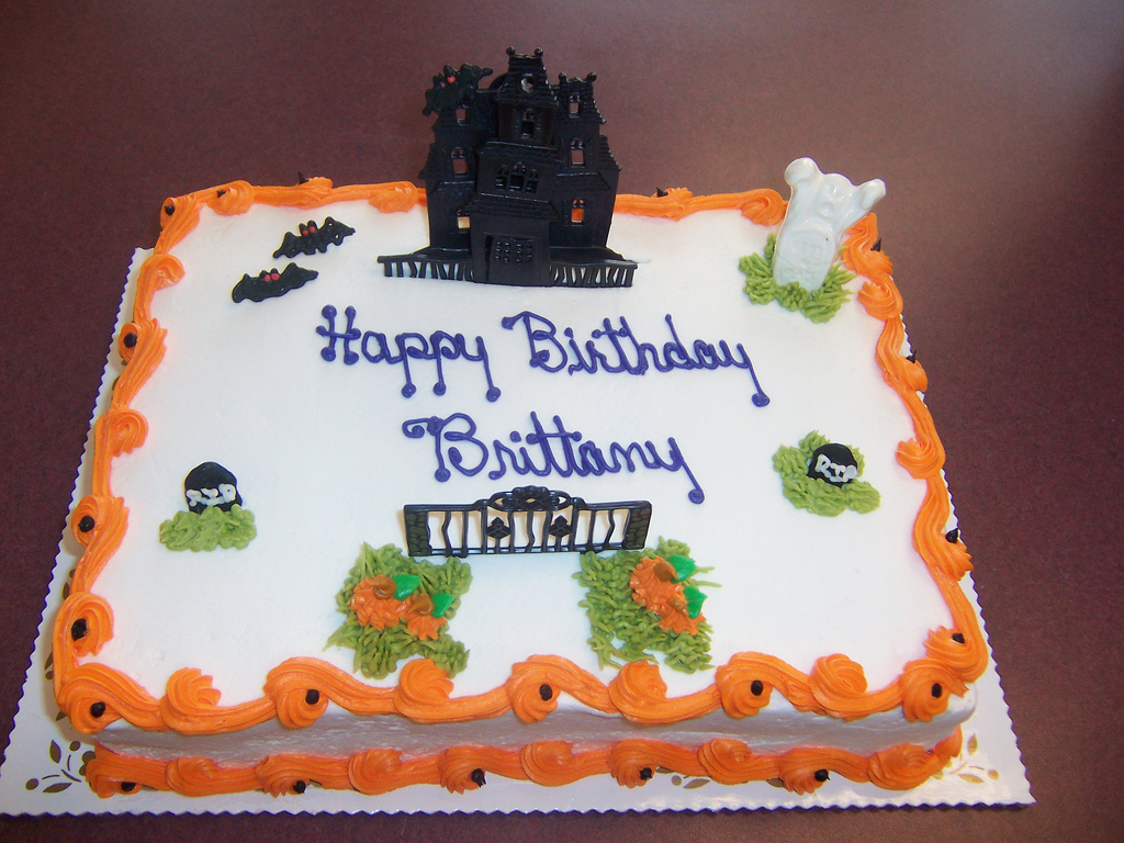 Halloween Birthday Sheet Cake