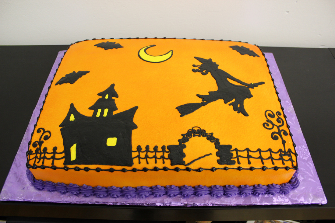 Halloween Birthday Sheet Cake