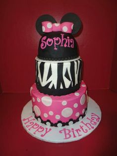 Happy Birthday Minnie Mouse Cake