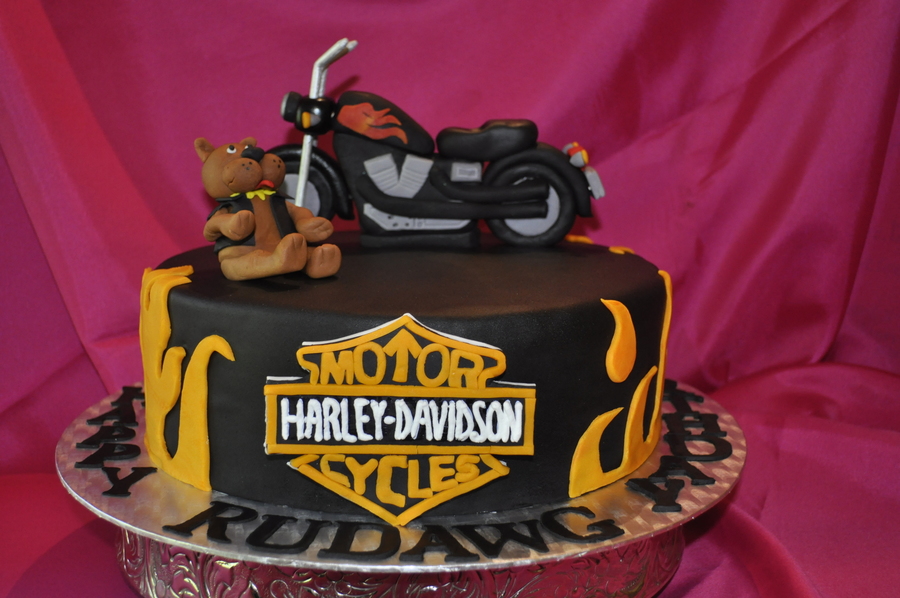 Happy Birthday Motorcycle Cake