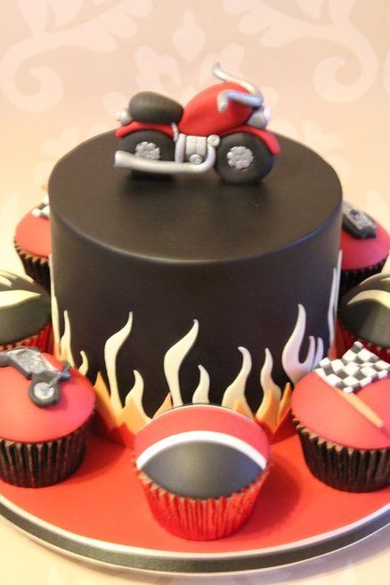 Happy Birthday Motorcycle Cakes for Men