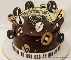 Happy Birthday Music Note Cake