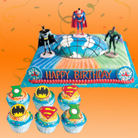 Justice League Birthday Theme Cakes