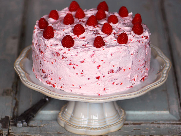 Lemon Cake with Raspberry Buttercream