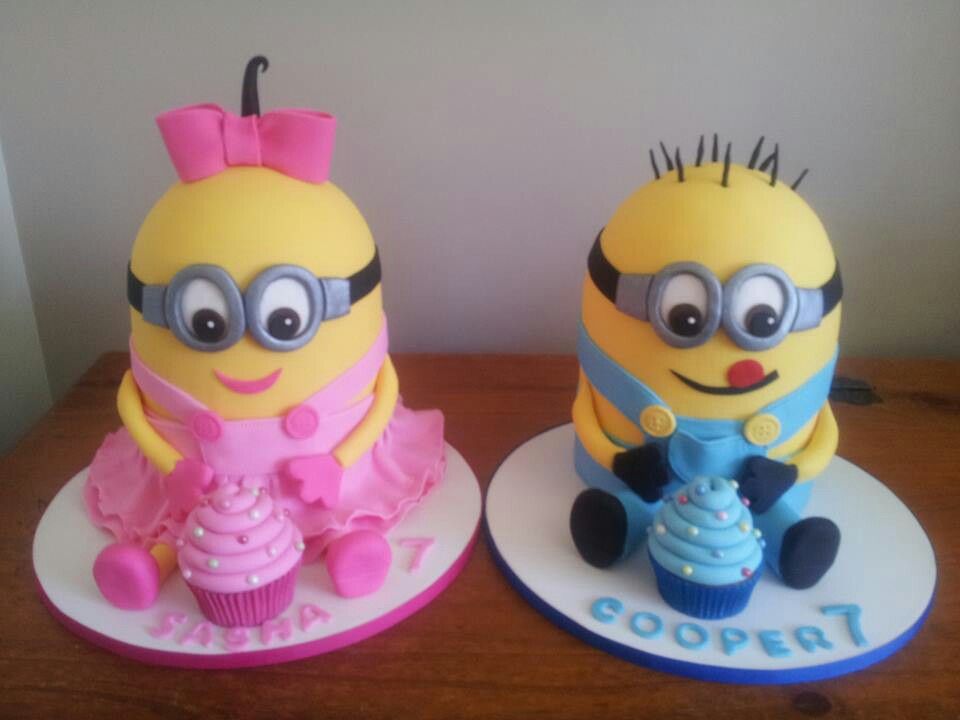 Minions Birthday Cake Ideas for Twins