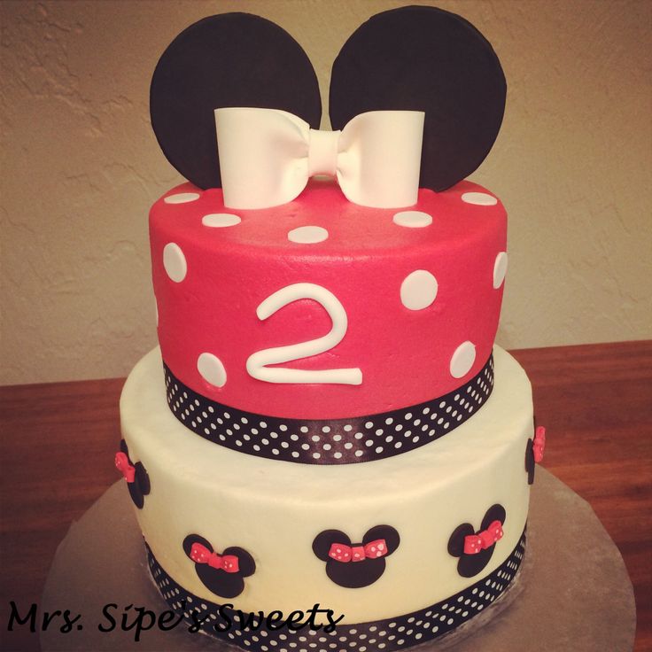 Minnie Mouse 2nd Birthday Cake