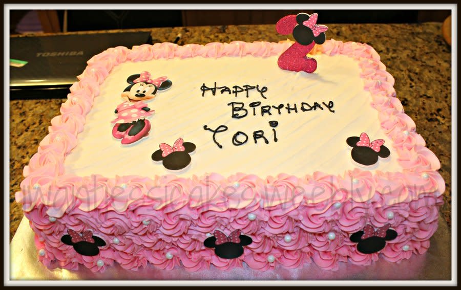 13 Photos of For 2nd Birthday Minnie Mouse Sheet Cakes