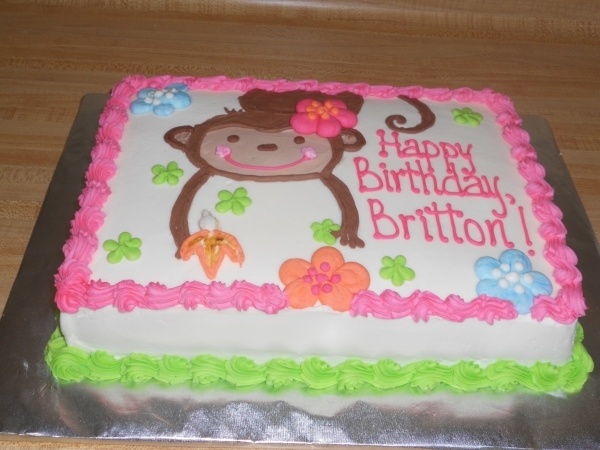 Monkey Birthday Cake