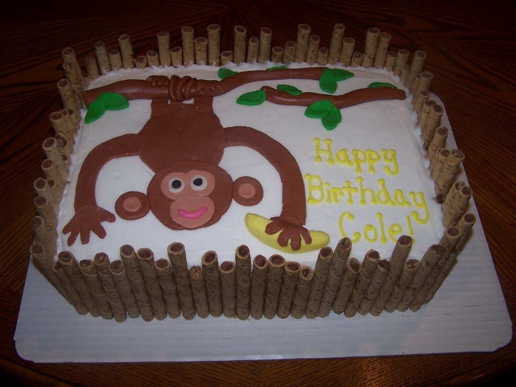 Monkey Birthday Sheet Cake