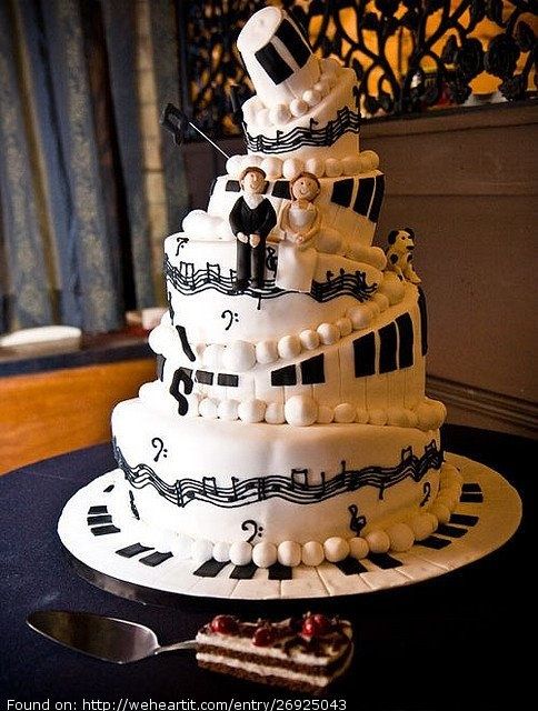 Music Themed Wedding Cake