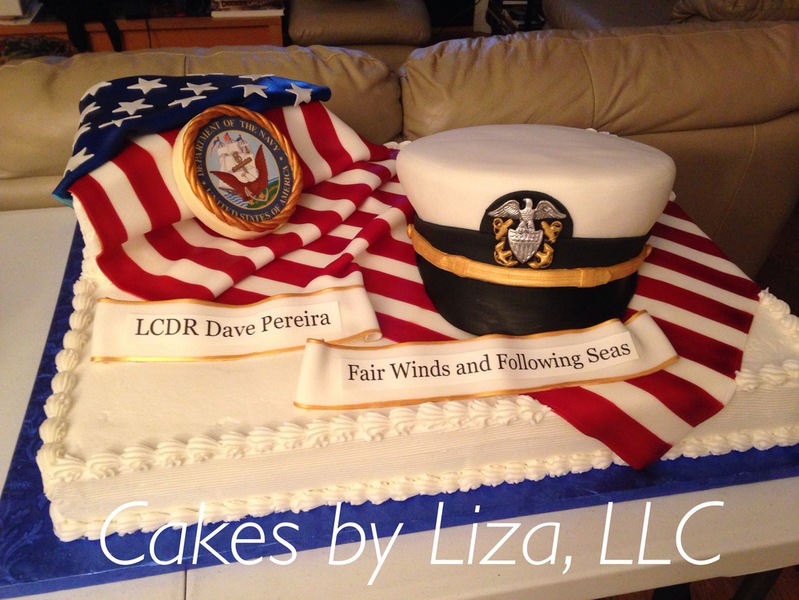 Navy Retirement Cake