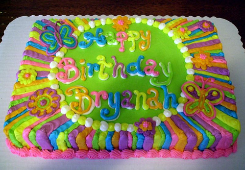 Neon Birthday Cake