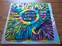 Neon Birthday Cake