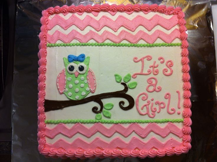 Owl Baby Shower Cake