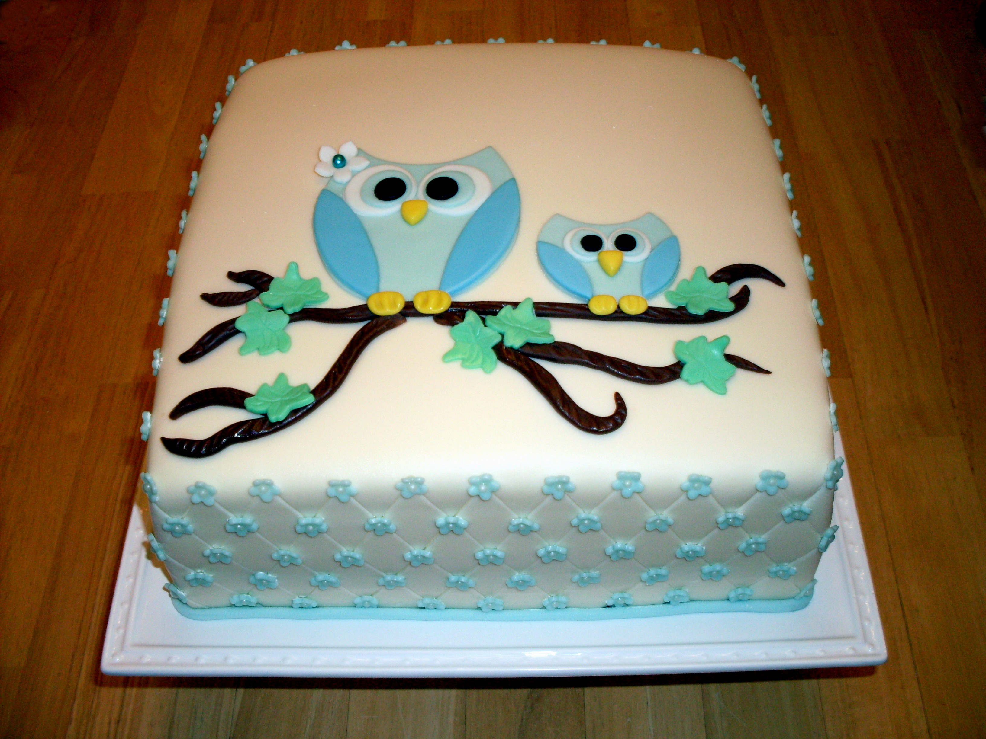 Owl Baby Shower Sheet Cakes