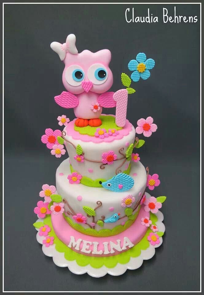 Owl Birthday Cake