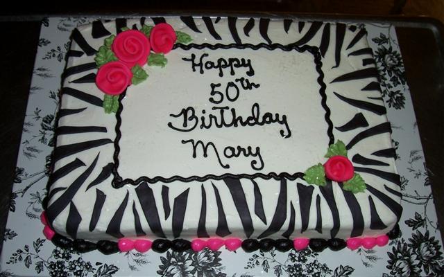 Pink and Black Birthday Sheet Cakes