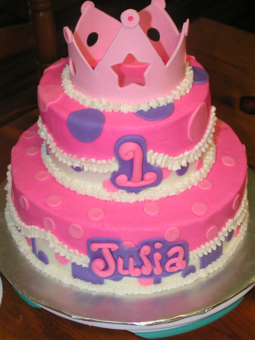 Pink and Purple Princess Cake