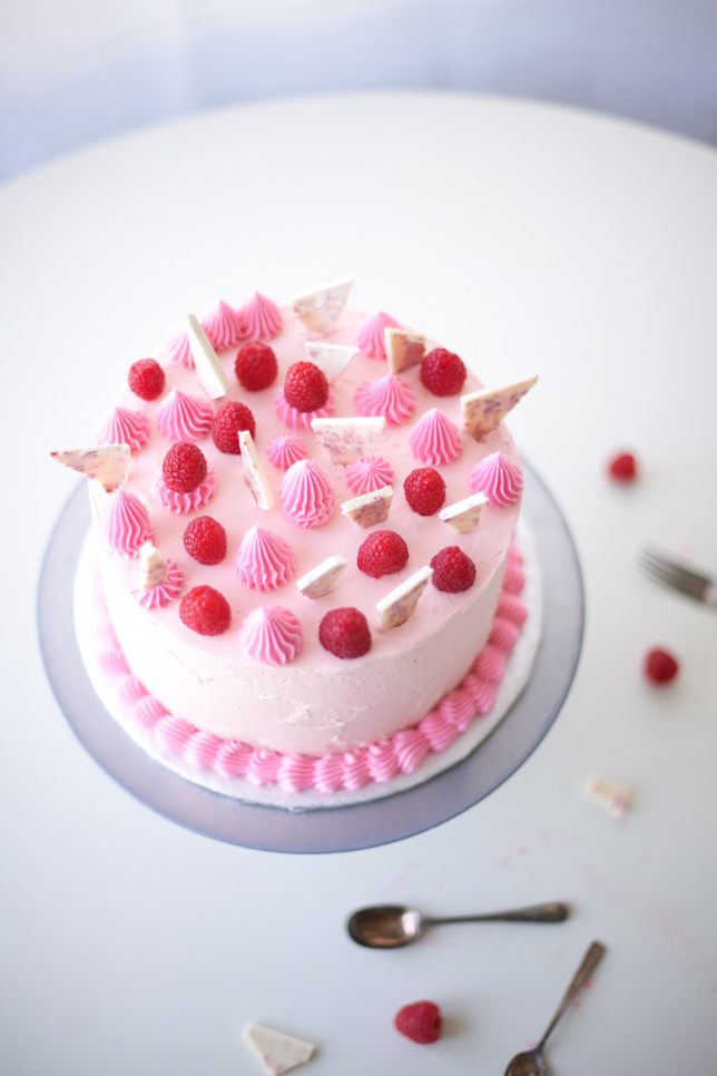 Pink Raspberry Birthday Cake