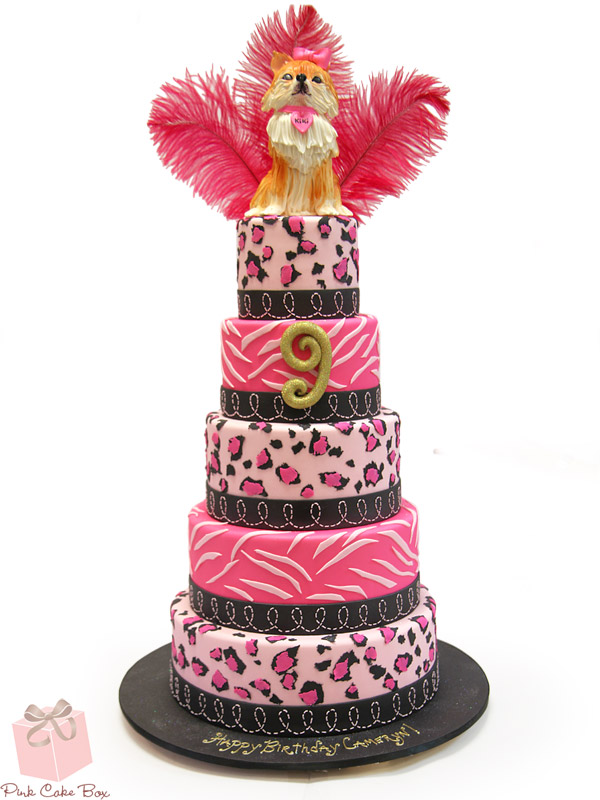 Pink Zebra Birthday Cake