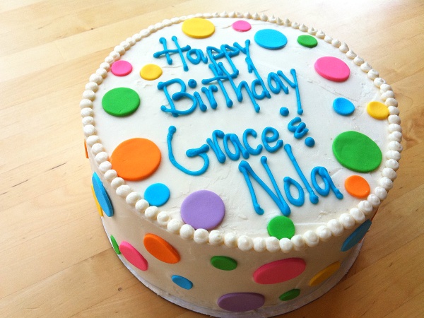 Polka Dot Birthday Cake