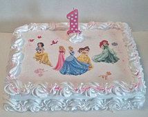 Princess Birthday Sheet Cake