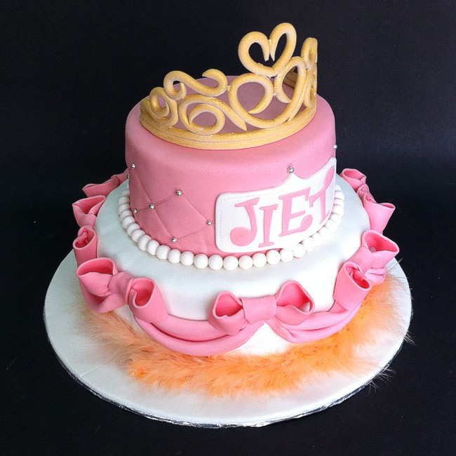 Princess Crown Fondant Cake