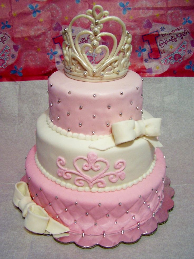 Princess Theme 1st Birthday Cake