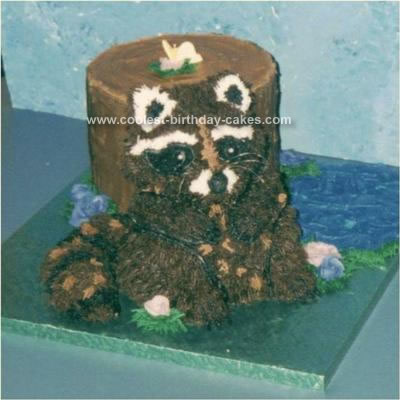 Raccoon Birthday Cake