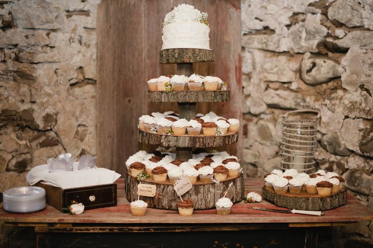 Rustic Wood Cake Stand Wedding