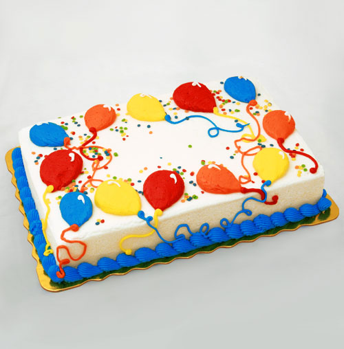 Sheet Cakes with Balloons