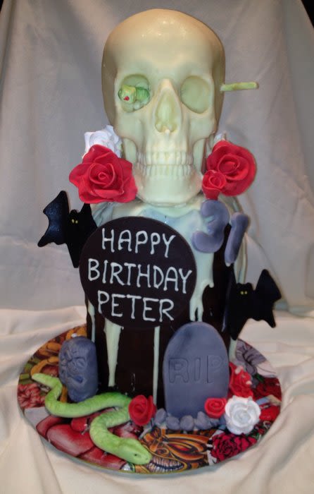 Skull Birthday Cake