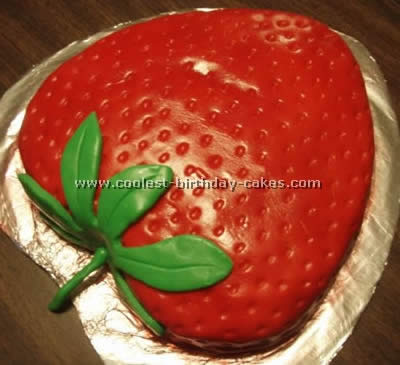 Strawberry Shaped Cake