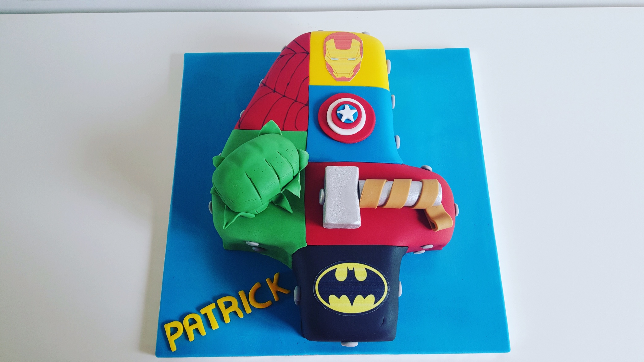 Superhero Birthday Cake Number